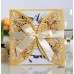 Elegant Invitation Card Square Wedding Card Big Ribbon Bow Customization
